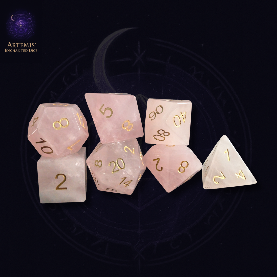 Rose Quartz Dice